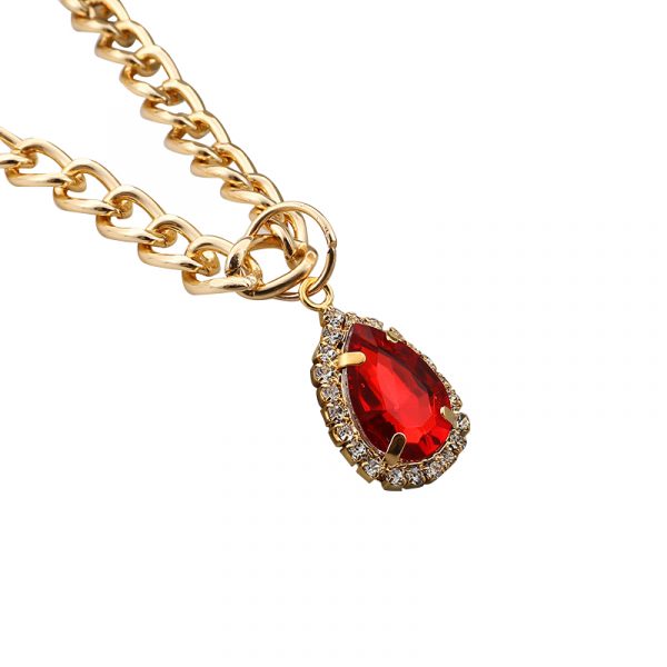 水滴宝石吊坠猫咪项链2