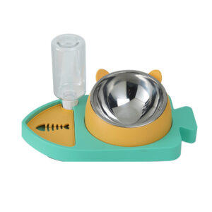 Pet cat bowl water dispenser