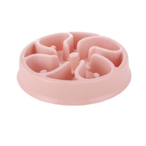 Flower-shaped pet slow food bowl
