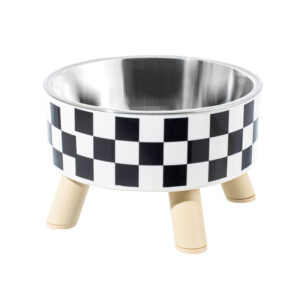 Stainless Steel & Wood Pet Bowl