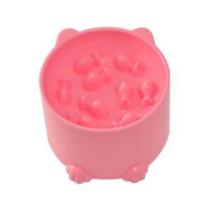 Cat Food Bowl Tall Feet Cartoon Shape Large Capacity Cat Bowls,Silicone Puzzle Bowl for Slow Eating,Boredom and Anxiety Reducer