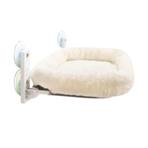 Suction cup window sill cat nest