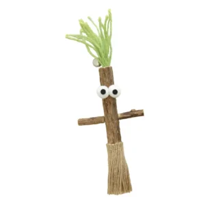 Pet teething toy wooden man Cat toy