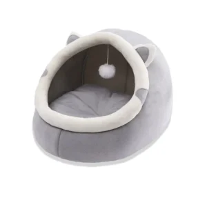 Cat Bed Cave Soft Plush Pet Tent Cartoon Ear Design